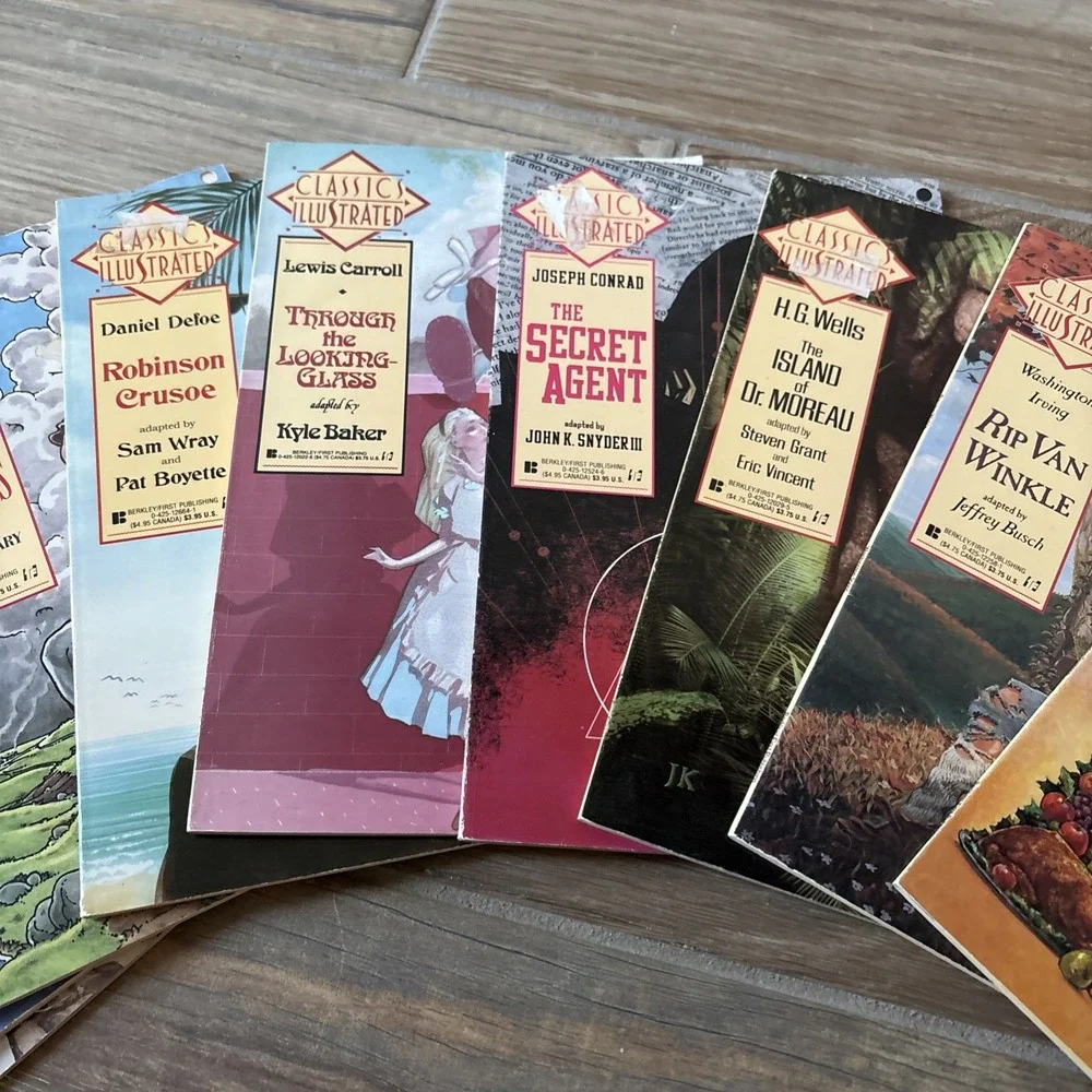 Lot Of 9‎ Classics Illustrated Comic Books Copyright 1990, 1991